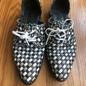 Freda Salvador woven leather oxfords